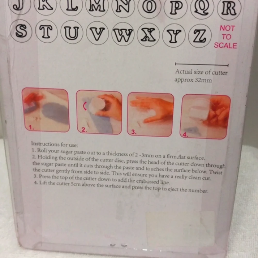 NWT Fondant Cake Alphabet